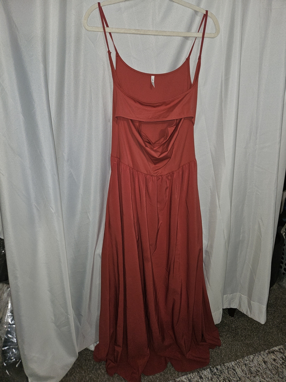 Breezeful™ Pocket Flowy Flare Maxi Quick Dry Casual Slip Dress in Dusty Rose - Picture 5 of 5